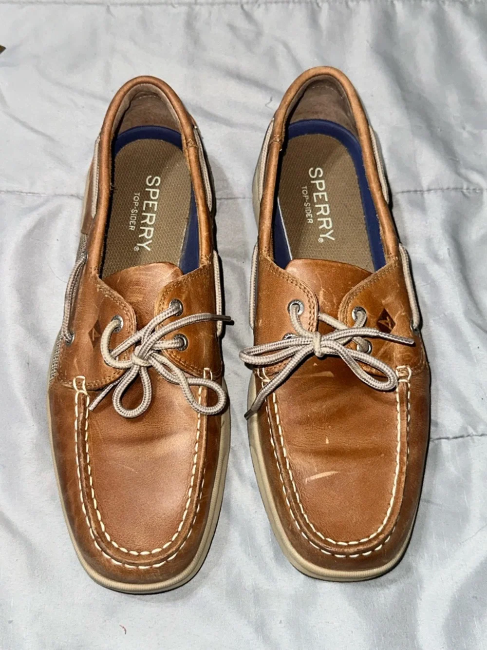 Sperry Top-Sider Surveyor Two Eyed Leather Boat Shoes Men's Sz 12 Classic Preppy